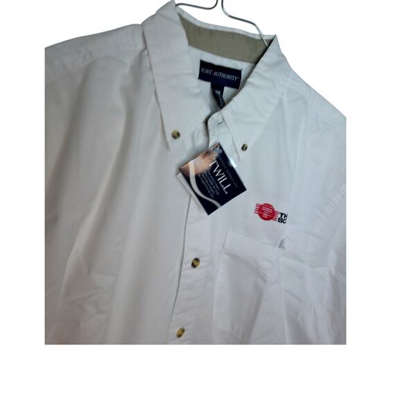 Vintage Port Authority Embroidered Thomas Scientific Button Down Shirt XL New - Picture 7 of 8